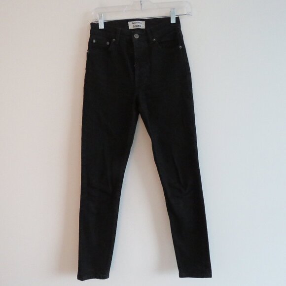REFORMATION Serena High Skinny Crop Jeans in Black - Size US 24 - Picture 2 of 15